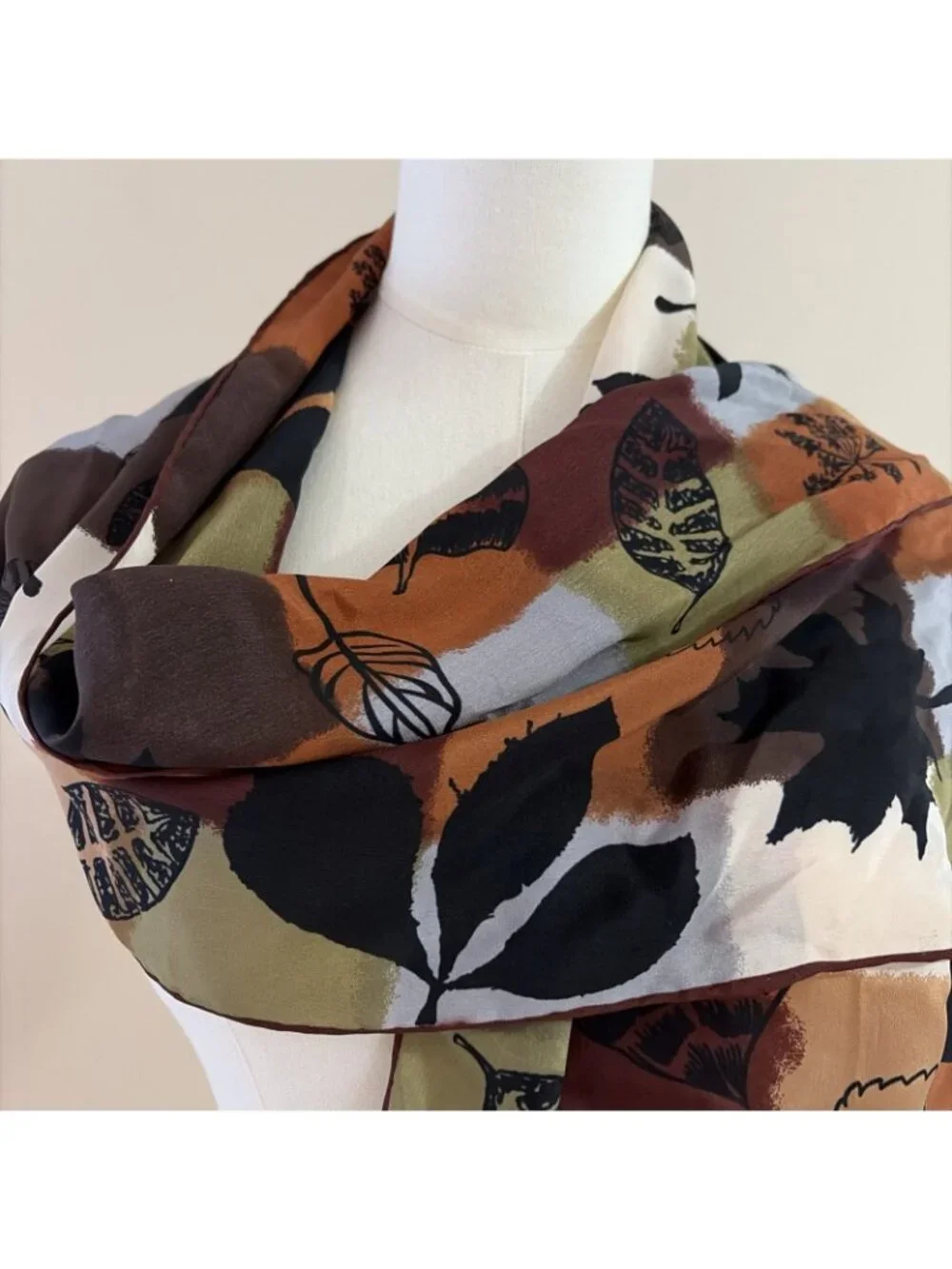 Vintage Halston Silk Scarf  13 X59